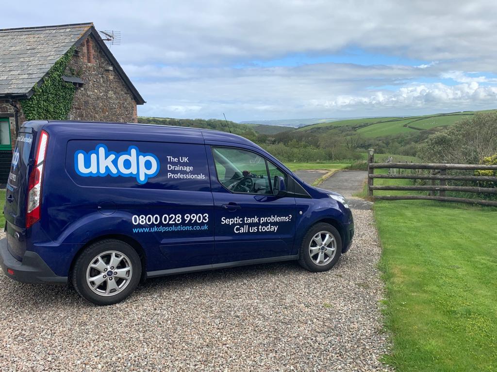 A UKDP van on site