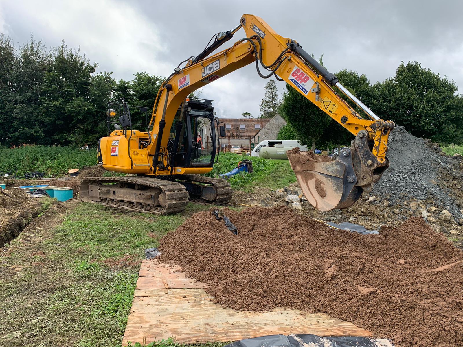 An excavator on site