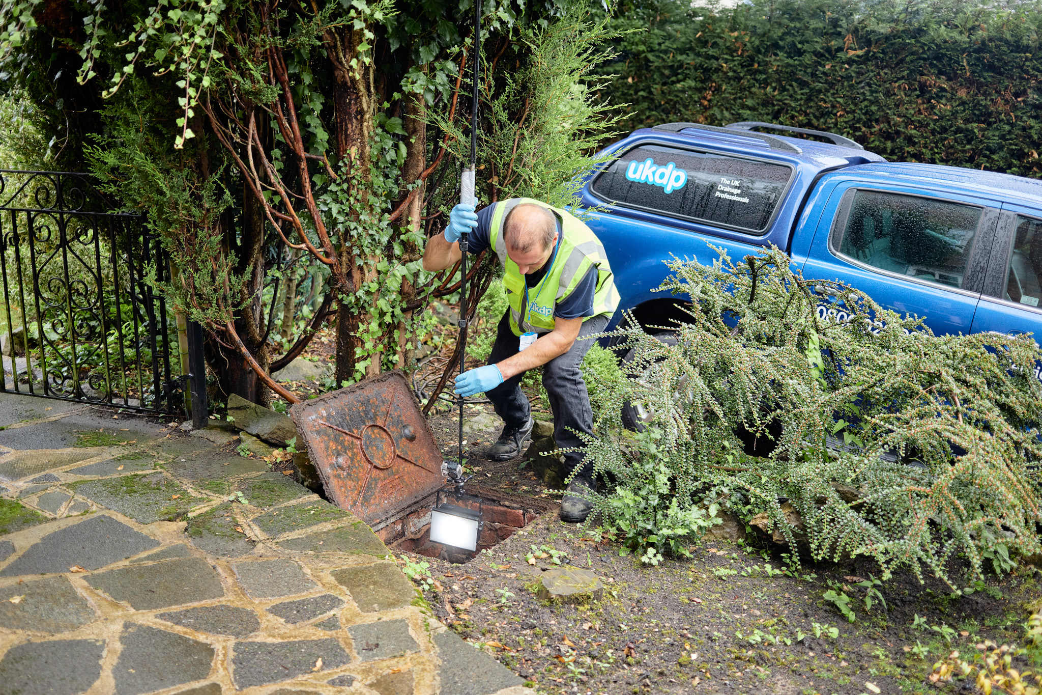 UKDP drainage system inspection at property